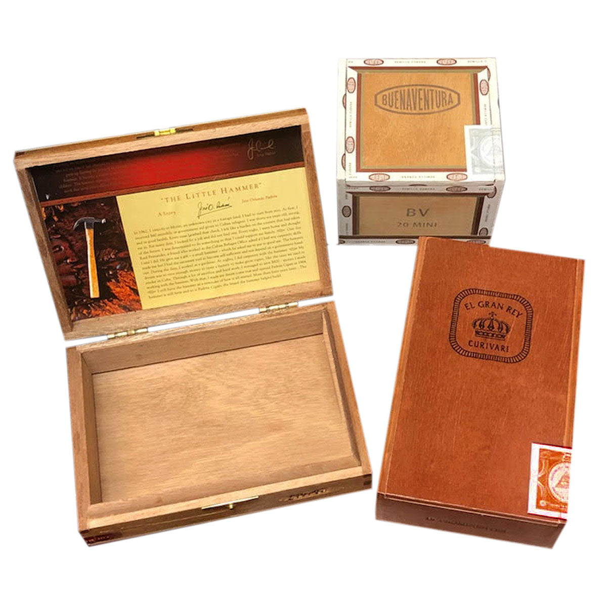 Mini Empty Cigar Boxes 3-Pack