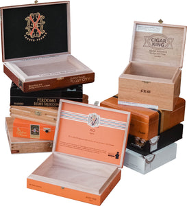 Assorted Classic Empty Cigar Boxes 10-Pack